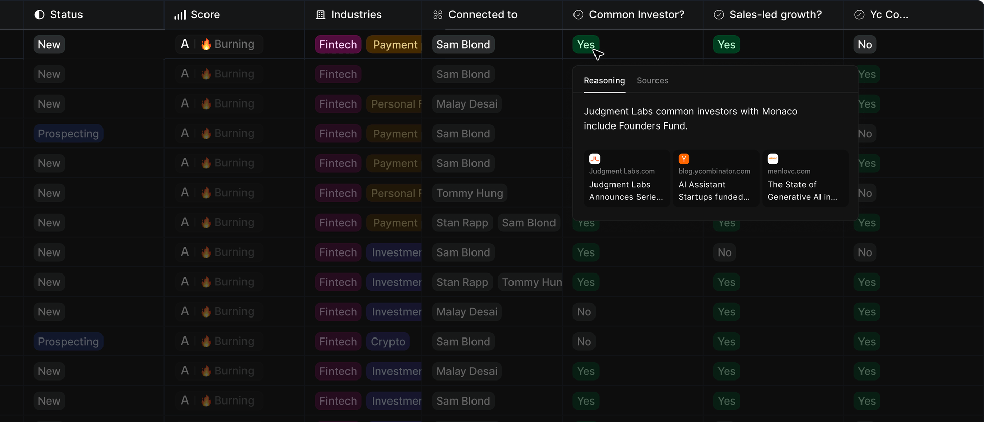 Overlay signals - AI reasoning and account insights
