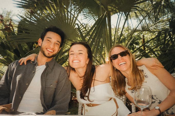 Three of the team at an offsite